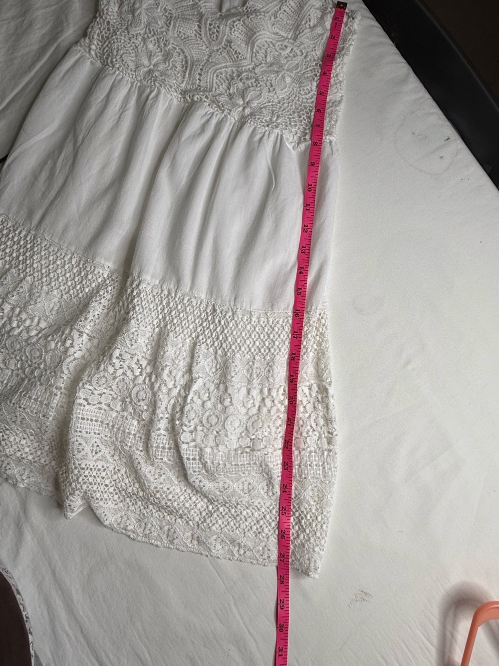 Women’s White Lace Trim Sundress - Picture 6 of 7